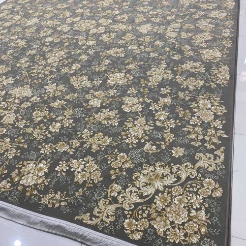 فرش ماشینی ۱۲۰۰شانه نقشه نسلطان رنگ نقره ای