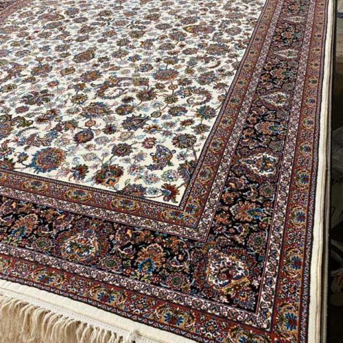 فرش ماشینی ۷۰۰ شانه تراکم ۲۵۵۰ نقشه دریا کرم
