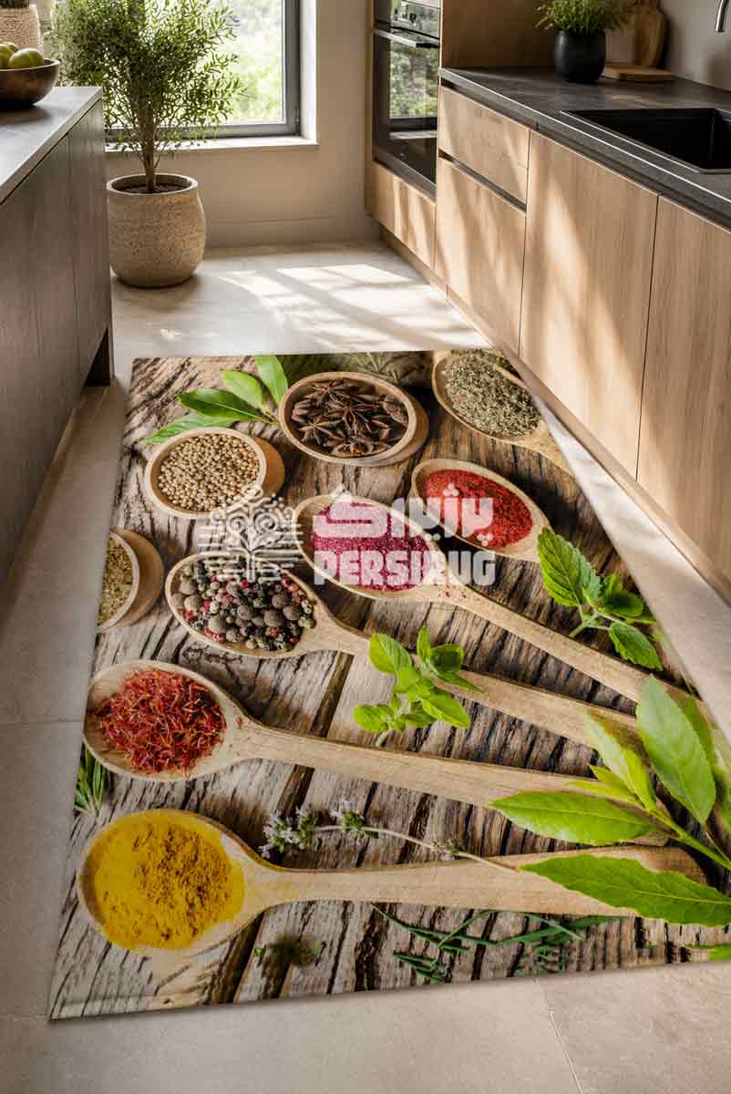 خرید فرش آشپزخانه فرش آشپزخانه شیک و قابل شستشو