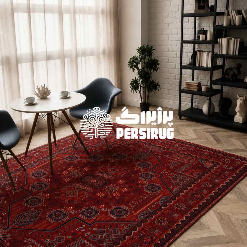 فرشینه شیروان سرخ ؛ مناسب دکور های شیک و مدرن