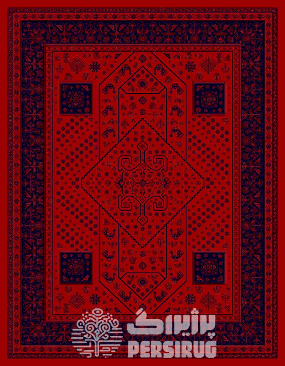 ر طرح (Le Rubis Royal) با ترکیب رنگ قرمز لاکی و سرمهای به خانه شما حس گرما و اصالت میبخشد