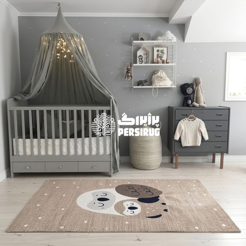 فرش اتاق کودک جغد مهربان