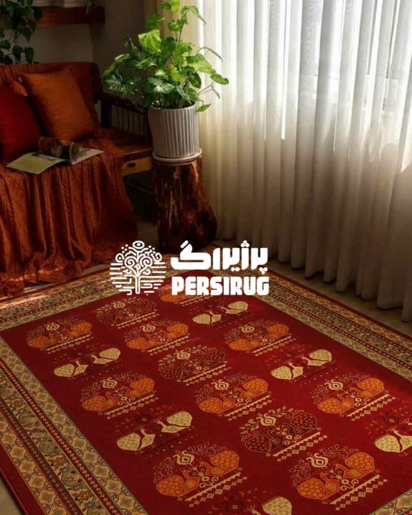 فرش ماشینی طرح کلاسیک برای بررسی ظرافت نقشه و شانه فرش