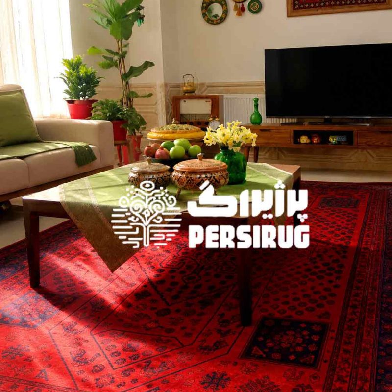 طرح (Le Rubis Royal) با ترکیب رنگ قرمز لاکی و سرمهای به خانه شما حس گرما و اصالت میبخشد