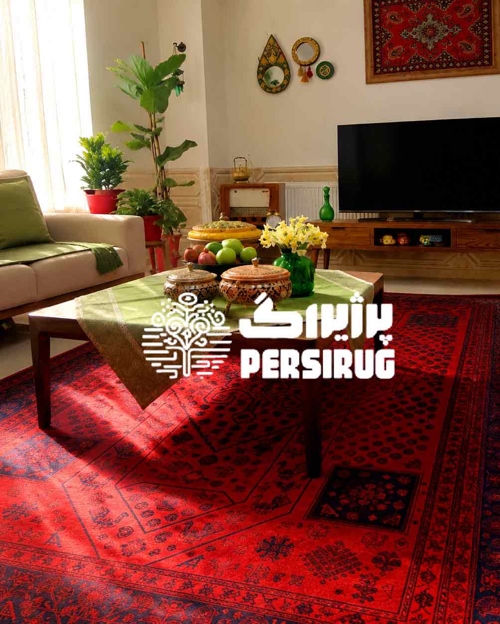 طرح (Le Rubis Royal) با ترکیب رنگ قرمز لاکی و سرمهای به خانه شما حس گرما و اصالت میبخشد