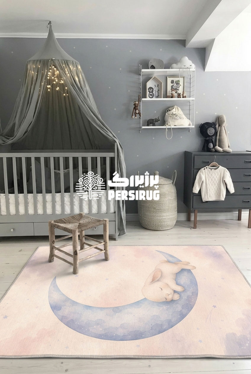 فرش اتاق کودک ماه گوش