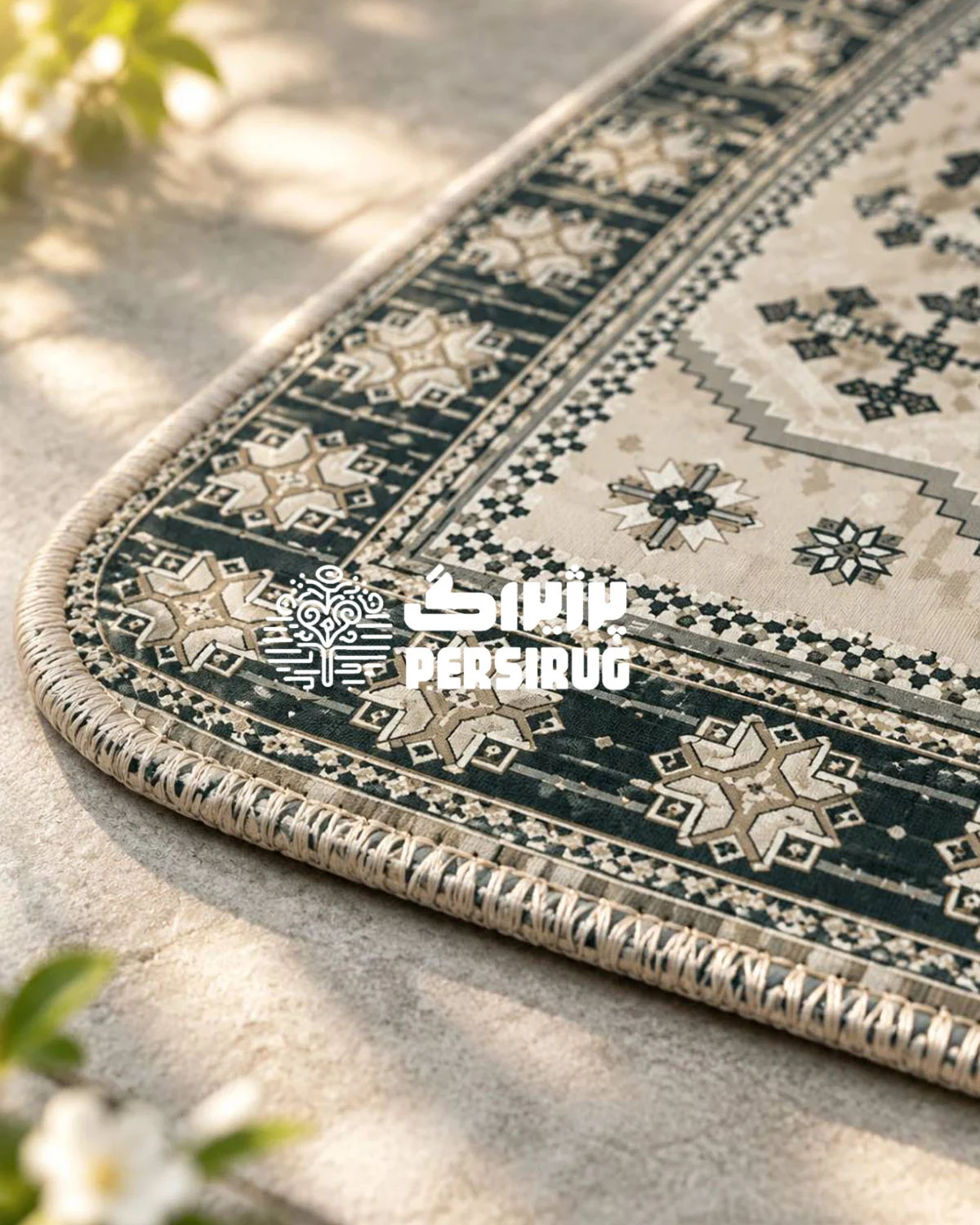 پادری زیره چرم نقش پارسی با طراحی هندسی اصیل و جزئیات ظریف ایرانی