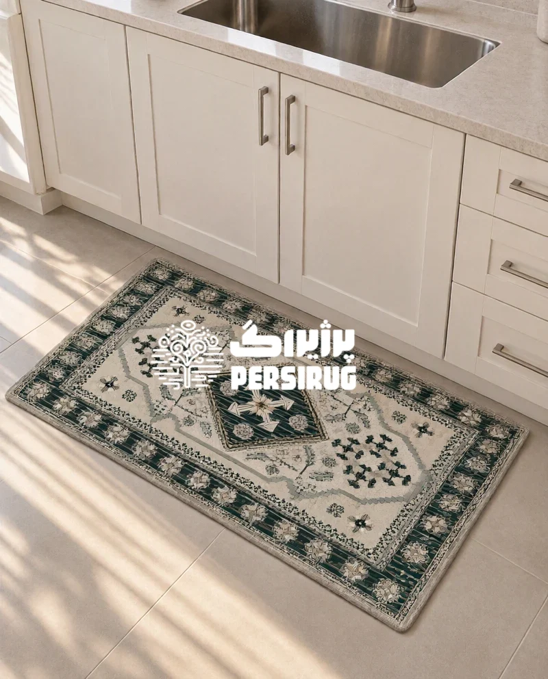 پادری زیره چرم نقش پارسی با طراحی هندسی اصیل و جزئیات ظریف ایرانی