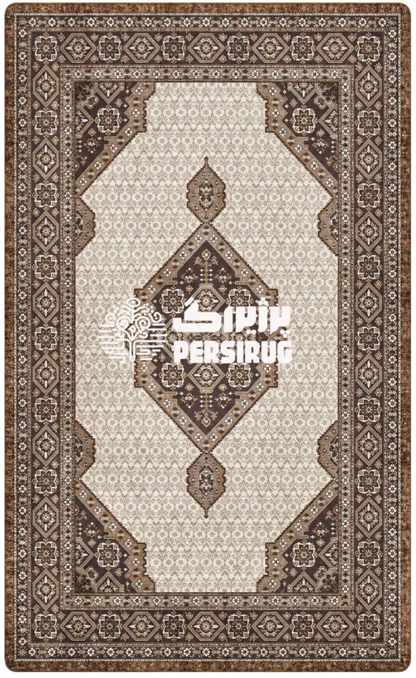 پادری ماه رخ با طرح سنتی و نقش مرکزی ظریف در فضای گرم و دنج اتاق خواب.