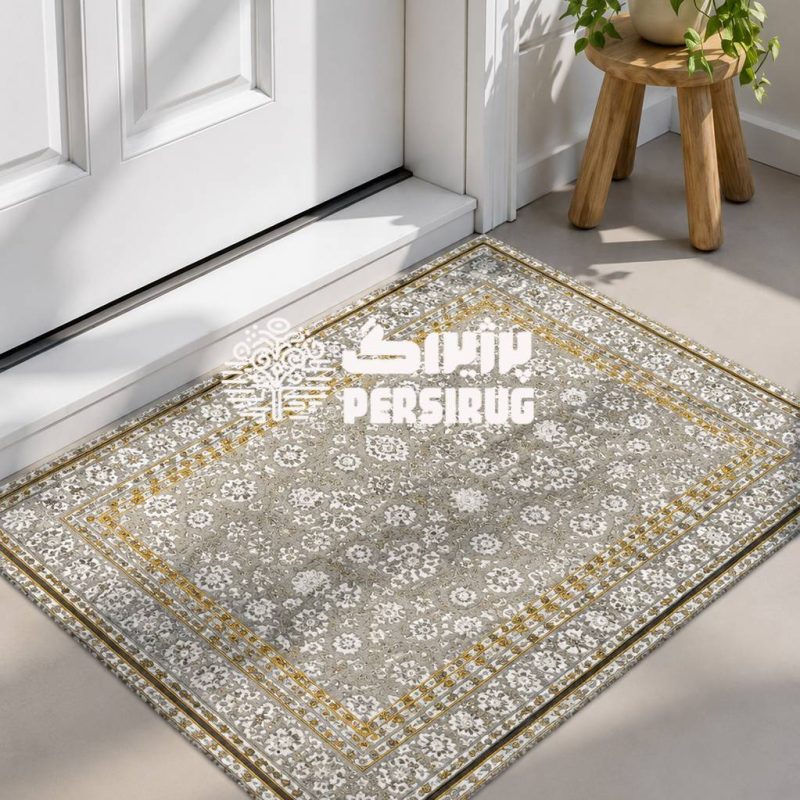 پادری نقرهنگار؛ طرحی شیک با زمینه طوسی و طرح سنتی، مناسب دکوراسیونهای مدرن و کلاسیک.