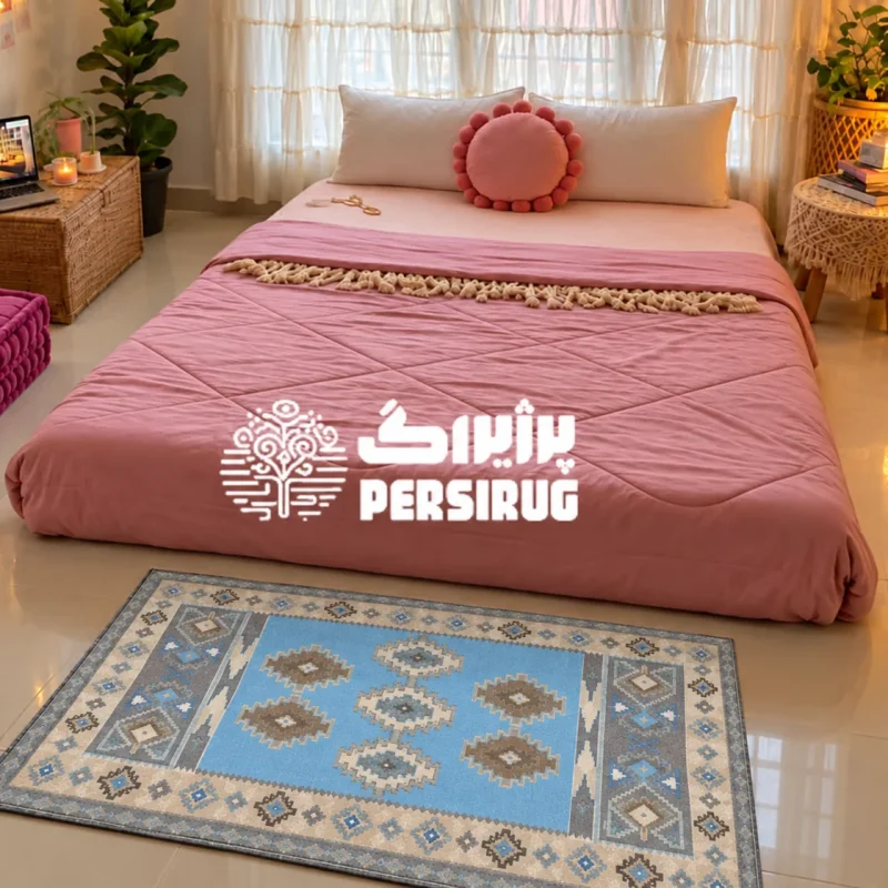 فرشینه زیره چرم آبی کویری