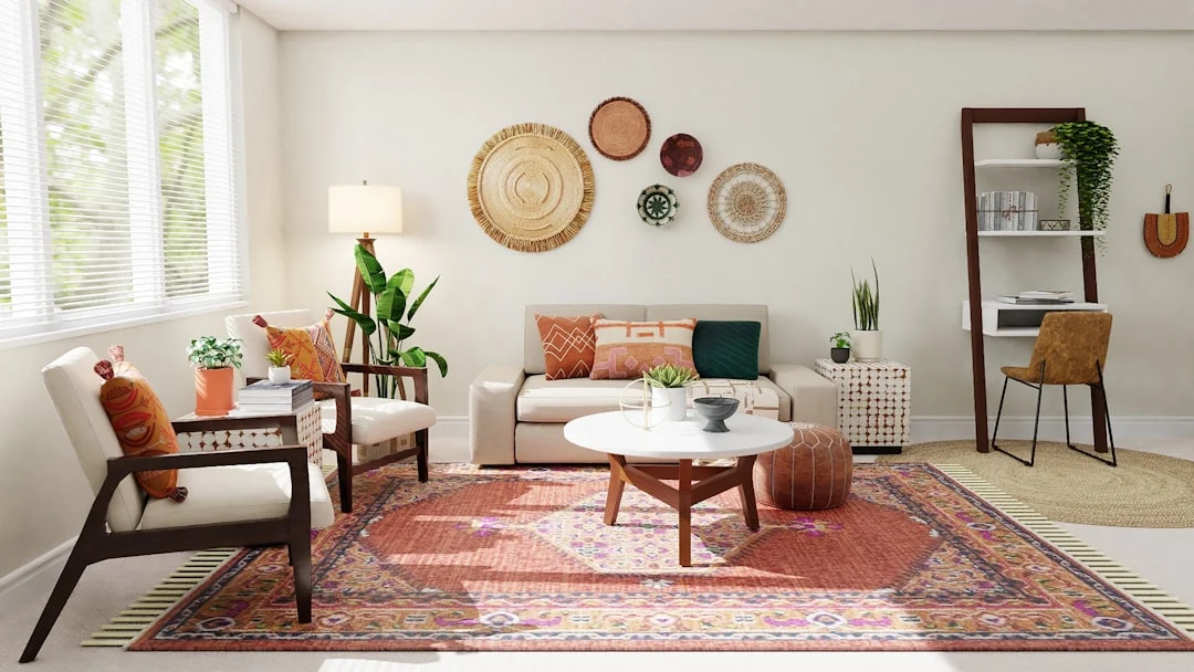 فرش در فضای پذیرایی برای راهنمای جامع خرید فرش