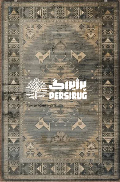 فرشینه ایلنشان با طرح هندسی عشایری و حاشیه سنتی مناسب دکوراسیون منزل در فرش ریحان
